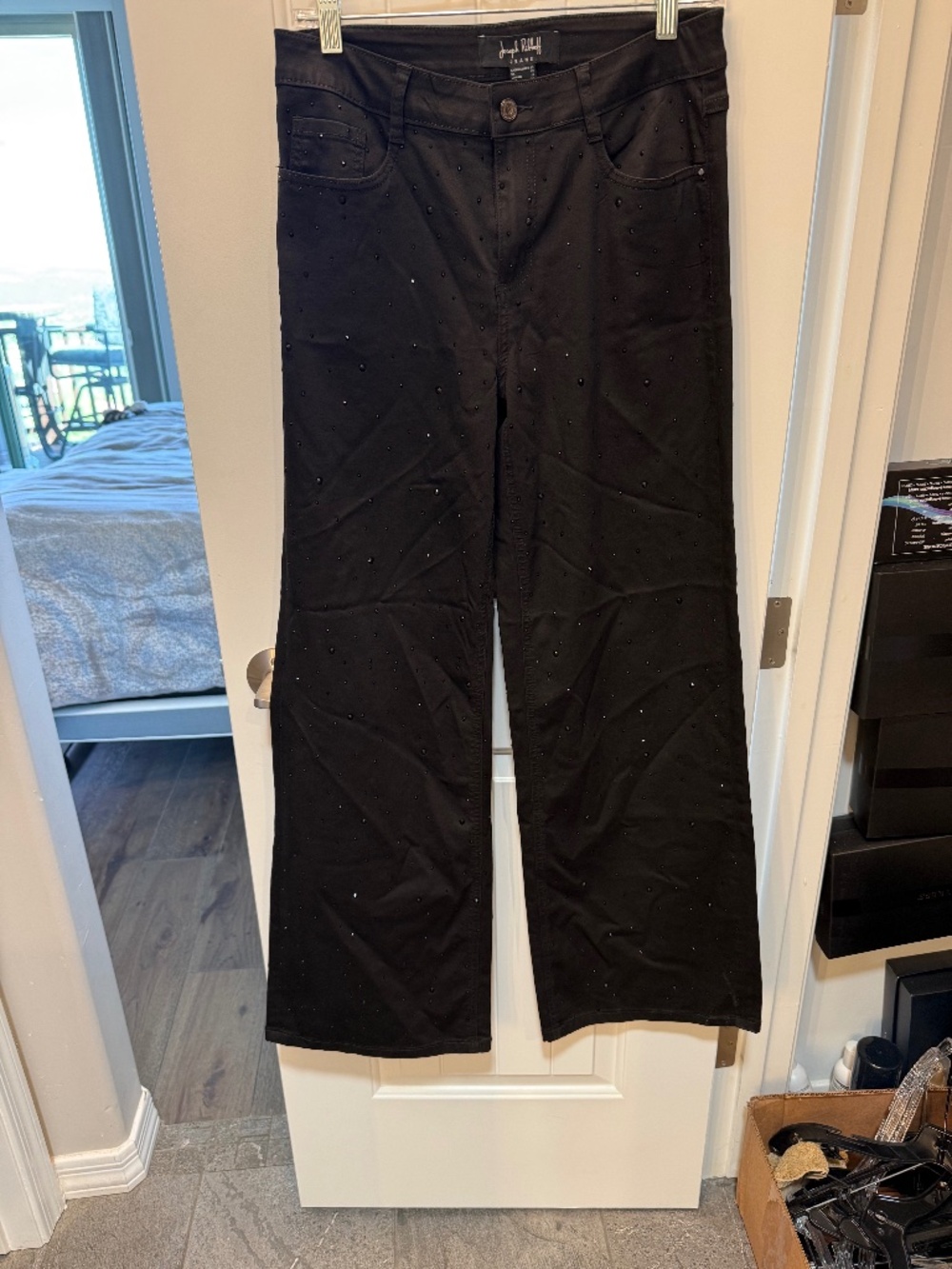 Joseph Ribkoff Black Sparkle Jean size 10